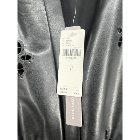 Anthropologie The Somerset Fuax Leather Edition Maxi Dress Size Small Black - Picture 14 of 16